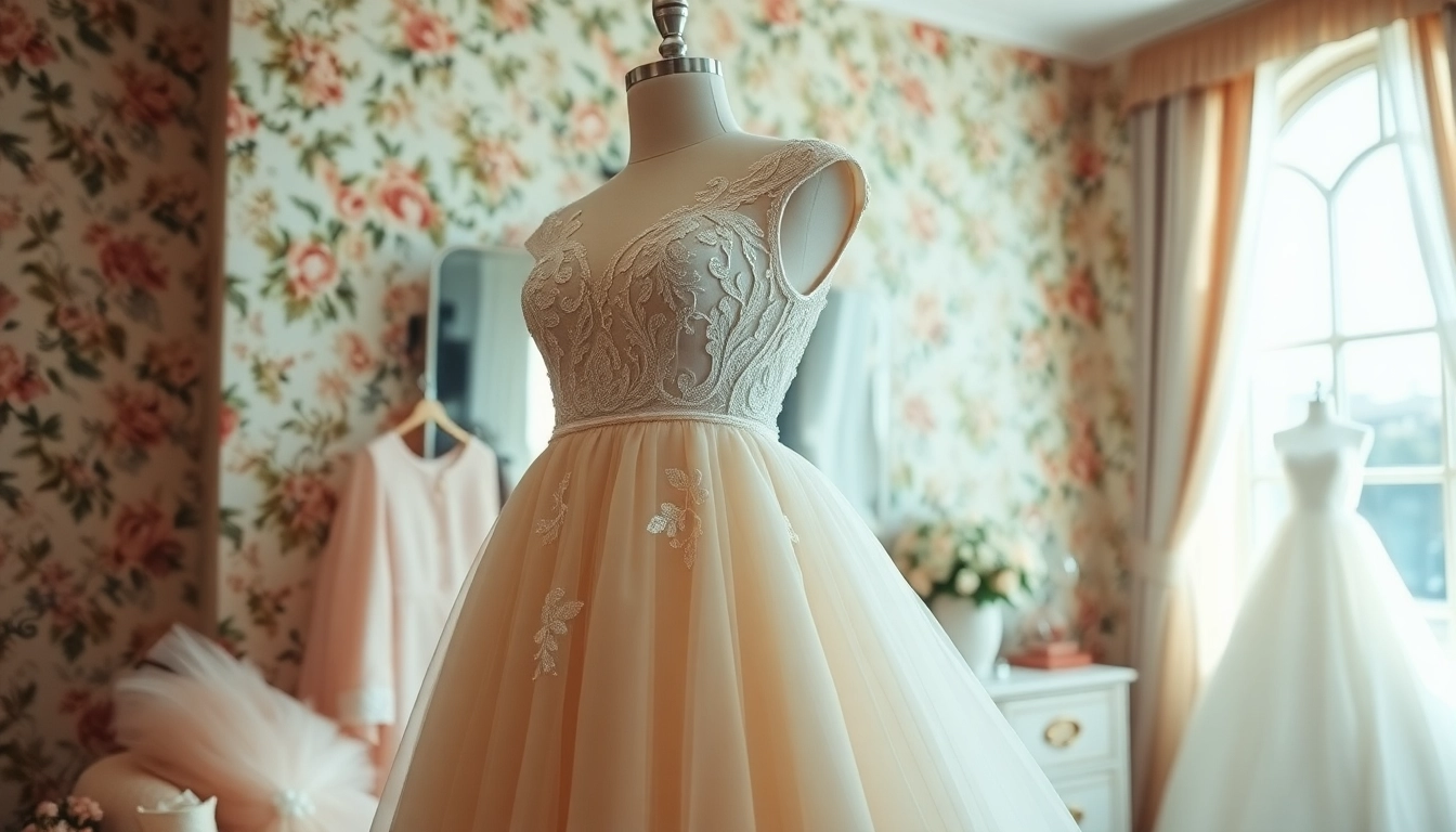 Showcase stunning reception wedding dresses in a romantic bridal boutique setting.
