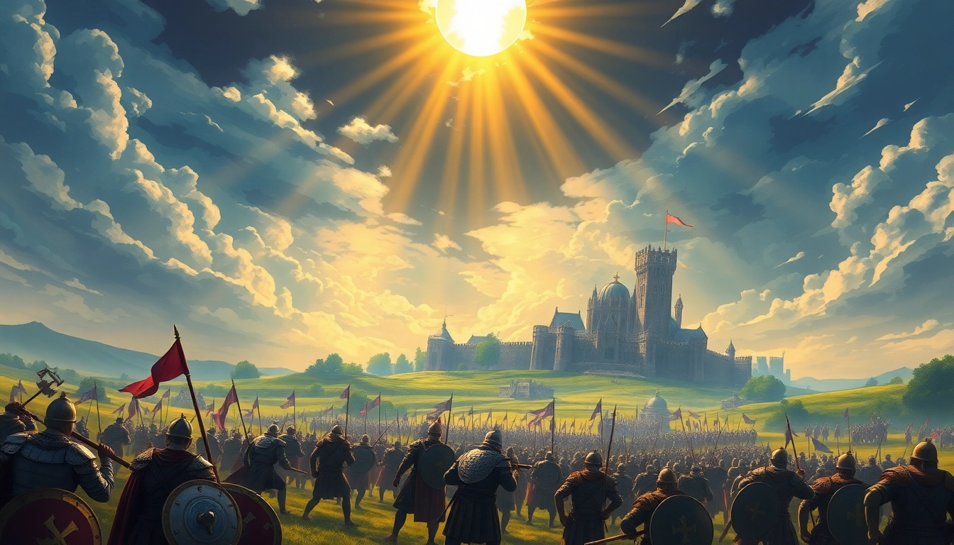 Engaging battle scene from Warlords 2 with armies and strategy in a fantasy setting.