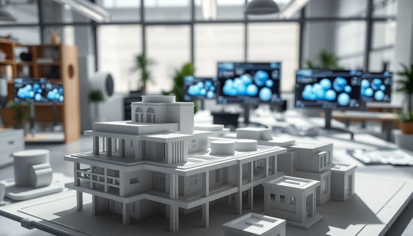 Erstellen von 3D Visualisierungen mit modernen Technologien in einem kreativen Büro.